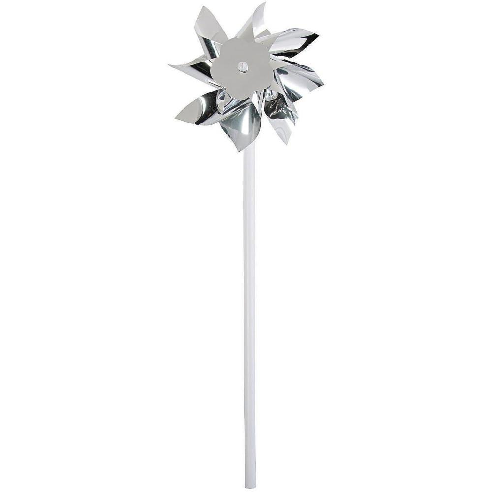image:imagePinwheels for Kids Bulk Set of 36 Great for Weddings Yards and Garden Decor Silver