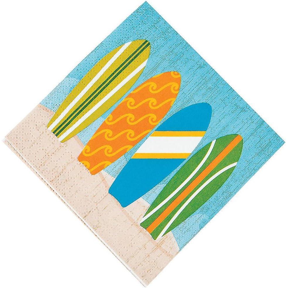 image:imageSurfs Up Beverage Napkins Set of 16 Birthday Party Supplies
