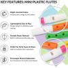 Bulk 48 Pc Bright Mini Flutes for Kids – Colorful Plastic Toy Noisemakers for Birthday Parties, Carnivals, Classroom Rewards, Party Favors, Goody Bags, Celebrations & Fun Group Activities