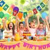Fun Express – Block Party Garland for Birthday – Party Decor – Hanging Decor – 1 Piece