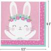 Fun Express – Bunny Lunch Napkin for Birthday – Party Supplies – Licensed Tableware – Licensed Napkins – Birthday – 16 Pieces