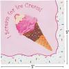 Fun Express – I Scream For Ice Cream Beverage Napkins for Birthday – Party Supplies – Print Tableware – Print Napkins – Birthday – 16 Pieces
