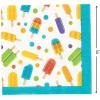 Fun Express – Popsicle Party Bev Napkin for Birthday – Party Supplies – Print Tableware – Print Napkins – Birthday – 16 Pieces