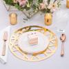 Fun Express 12” Gold Laser-Cut Cardstock Charger Placemats – 24 Pieces for Modern Weddings & Parties(12″)