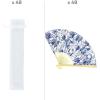 Fun Express Bulk Chinoiserie Printed Hand Fan Wedding Favors for Guests – 48 Foldable Paper Fans with Wooden Handles & Organza Bags | Perfect for Weddings, Parties & Special Events
