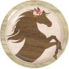 Fun Express Crown of Flowers Horse Party Paper Dinner Plates – Cow Horse Party Decorations Themed Dessert Plates – Tableware Disposable for Kids Western Baby Shower Birthday Party Decor – 8 Pieces