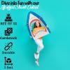 Fun Express Shark Cardboard Cutout Life Size 3 Feet Tall – Premium Photo Booth Prop & Standee for Shark Party Decorations | Perfect for Birthday Parties, Beach Theme Events & Kids Room Decor