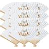 Fun Express She Said Yas Folding Hand Fans – Elegant Wedding Engagement Bachelorette Party Favors for Brides Bridesmaids Guests – Perfect for Celebrations Special Occasions – 12 Pieces – White, Gold