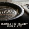 Fun Express Vintage Aged to Perfection Party Paper Dessert Plates – Disposable Tableware Paper Plates – Vintage Theme Party Birthday Wedding Anniversary Decorations – 8 Pieces