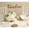 Fun Express Wood Cursive Table Numbers (Gold Set of 1-24) Wooden Calligraphy style for Wedding and Party Events