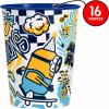 Multicolor Minions Checkered Skateboard Reusable Plastic Favor Tumbler Party Supplies – 16 oz. (1 Pc.) – Perfect for Birthday Celebrations, Kids Parties, and Everyday Use