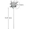 Pinwheels for Kids (Bulk Set of 36) Great for Weddings, Yards and Garden Decor (Silver)