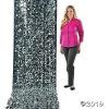 Silver Metallic Floral Sheeting Backdrop for Weddings (3 ft. x 15 ft.)