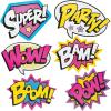 Cardboard Jumbo Superhero Girl Wall Word Cutouts (Size: 24″ x 18 1/2″ or 17 1/2″) – 6 pcs by Party Supplies