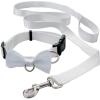 Dog Ring Bearer Ring Holder Collar and Bow Tie Leash for Wedding – 5 ft Leash with 25 Inch Collar That Shortens to 9 Inch
