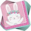 Fun Express – Bunny Lunch Napkin for Birthday – Party Supplies – Licensed Tableware – Licensed Napkins – Birthday – 16 Pieces
