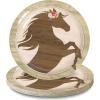 Fun Express Crown of Flowers Horse Party Paper Dinner Plates – Cow Horse Party Decorations Themed Dessert Plates – Tableware Disposable for Kids Western Baby Shower Birthday Party Decor – 8 Pieces