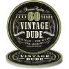 Fun Express Vintage Dude 60th Birthday Party Dessert Plates – Stylish Paper Plates for Celebrating Milestone Birthdays – Party Supplies – 8 Piece