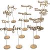 Fun Express Wood Cursive Table Numbers (Gold Set of 1-24) Wooden Calligraphy style for Wedding and Party Events