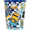 Multicolor Minions Checkered Skateboard Reusable Plastic Favor Tumbler Party Supplies – 16 oz. (1 Pc.) – Perfect for Birthday Celebrations, Kids Parties, and Everyday Use