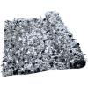 Silver Metallic Floral Sheeting Backdrop for Weddings (3 ft. x 15 ft.)