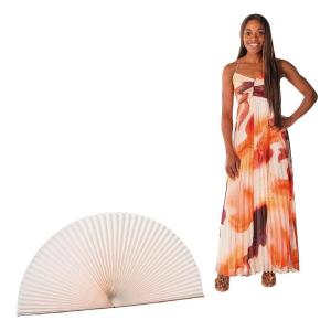 43″ White Foldable Paper Fan Shower & Wedding Decoration