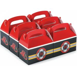 Fun Express – Fire Heroes Treat Boxes for Birthday – Party Supplies – Containers & Boxes – Paper Boxes – Birthday – 12 Pieces