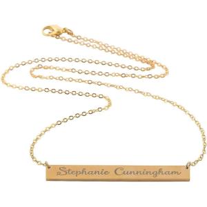 Fun Express – Pz Gold Metal Bar Necklace for Wedding – Jewelry – Adult Jewelry – Misc Adult Jewelry – Wedding – 1 Piece