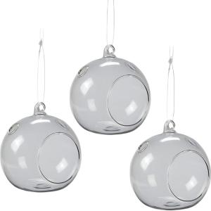 Fun Express – Small Round Hanging Globe for Wedding – Home Decor – Decorative Accessories – Vases – Wedding – 12 Pieces