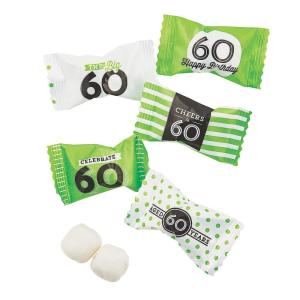 Fun Express 60Th Birthday Buttermints (108 Individually Wrapped Mints) Party Supplies