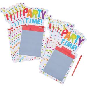 Fun Express Birthday Magic Screens – Stationery Set for Creative Fun at Parties and Celebrations, Toy Birthday Gift – Toddlers Drawing Tablet for Kids – 12 Pieces