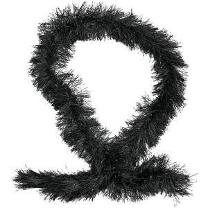 Fun Express Black Fringe Boas – Stylish Polyester Costume Accessories for Halloween, Christmas, Tea Parties, Weddings, and Dress-Up Events – 12 Pieces