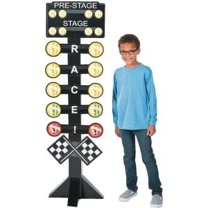 Fun Express Race Car Directional Sign – Over 5 Feet Tall, Colorful Car-Themed Birthday Party Decor for Race Car Themed Parties Ideal Guiding Guests & Fun Celebrations – Perfect for Birthday – 1 Piece