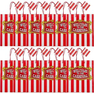 Fun Express Welcome To The Carnival Gift Bags, Set of 12 – Circus And Birthday Party Supplies