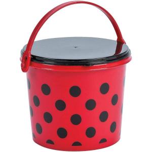 Ladybug Plastic Pails – Set of 12 – Birthday Party Supplies