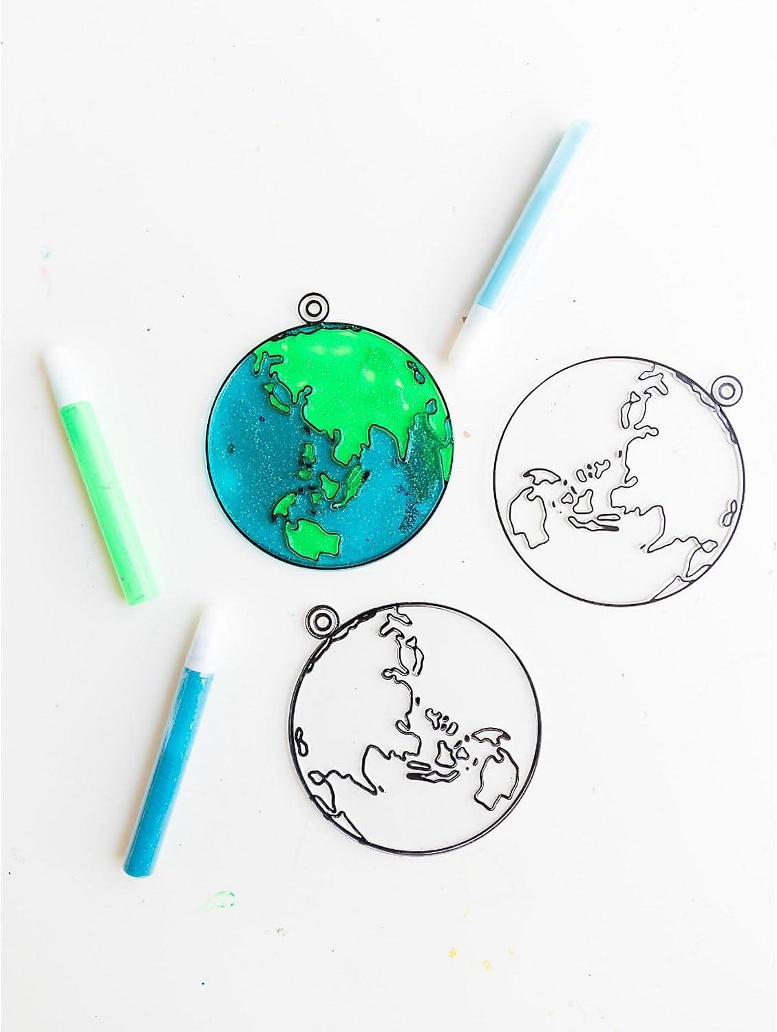 image:imageFun Express Color Your Own Suncatchers  VBS Vacation Bible School SuppliesDecor  Earth Day DIY Crafts for Kids and Classroom Activities  Set of 24