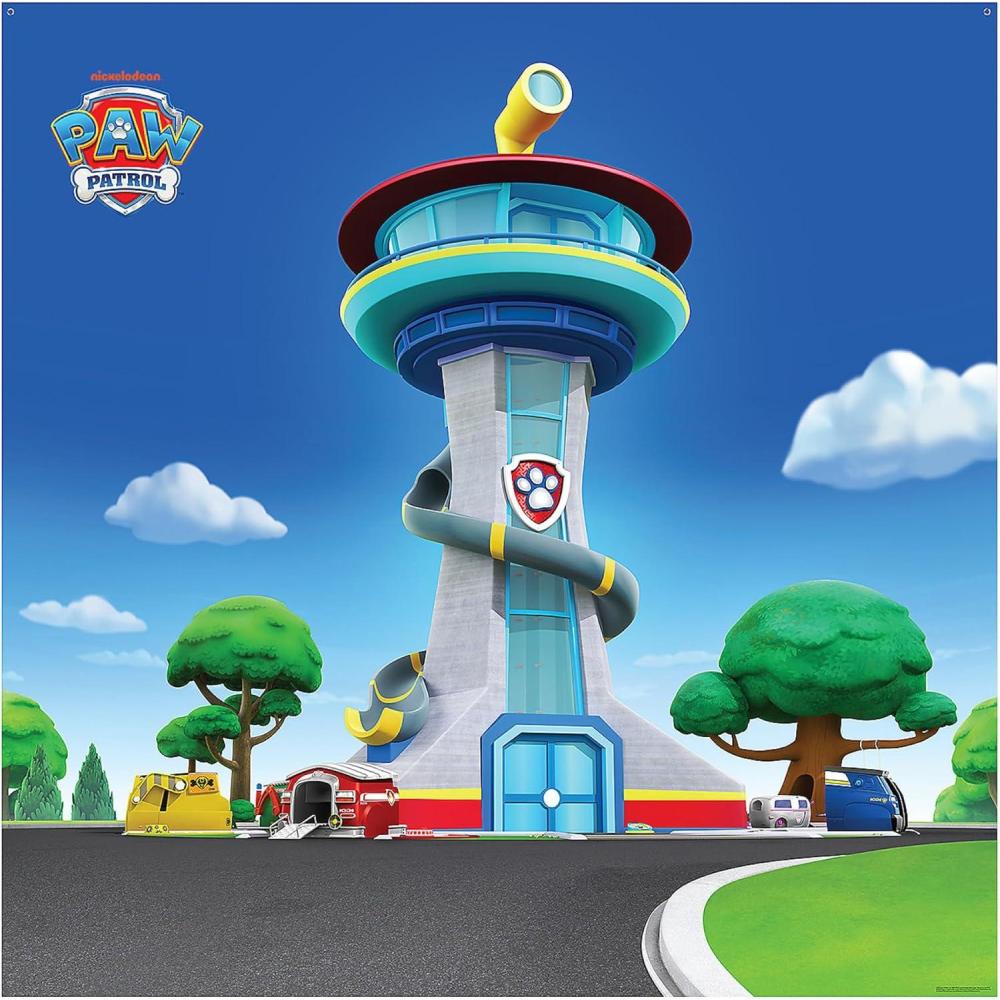 image:image72 x 72 Paw Patrol Party The Lookout Polyester Backdrop