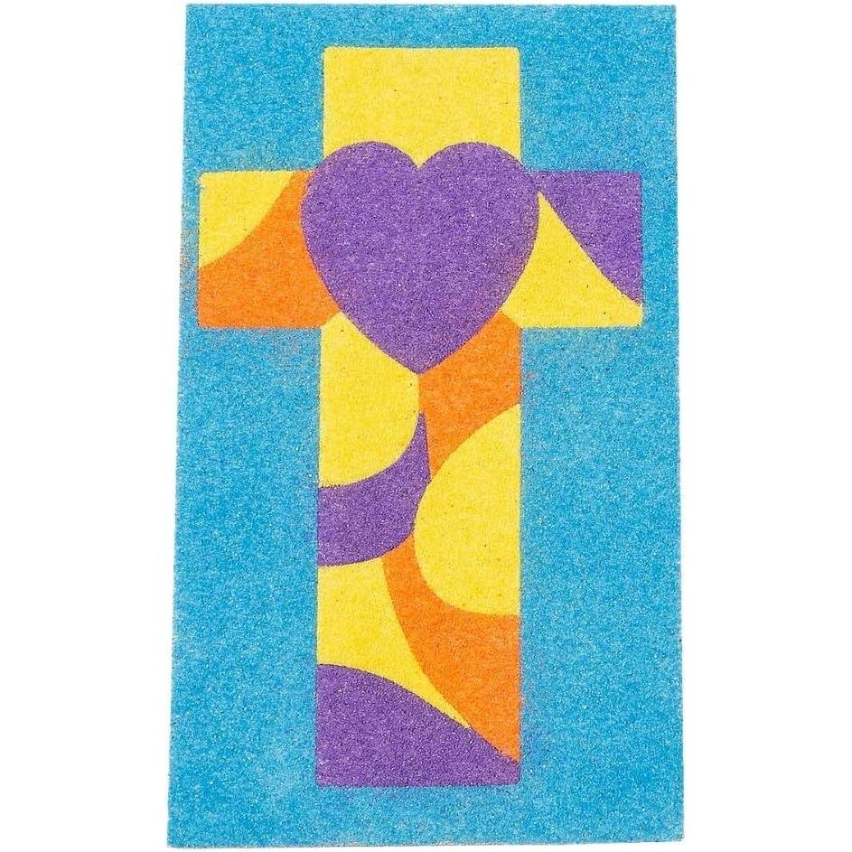image:imageCross Sand Art Picture Craft Kit  Crafts for Kids and Fun Home Activities