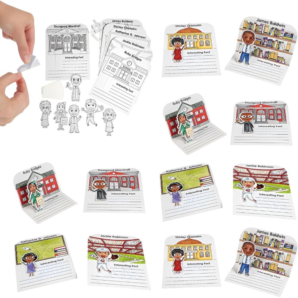 image:imageFun Express 8 12 x 6 3D Black History Figures PopUp Card Scene Craft Kit  Makes 12