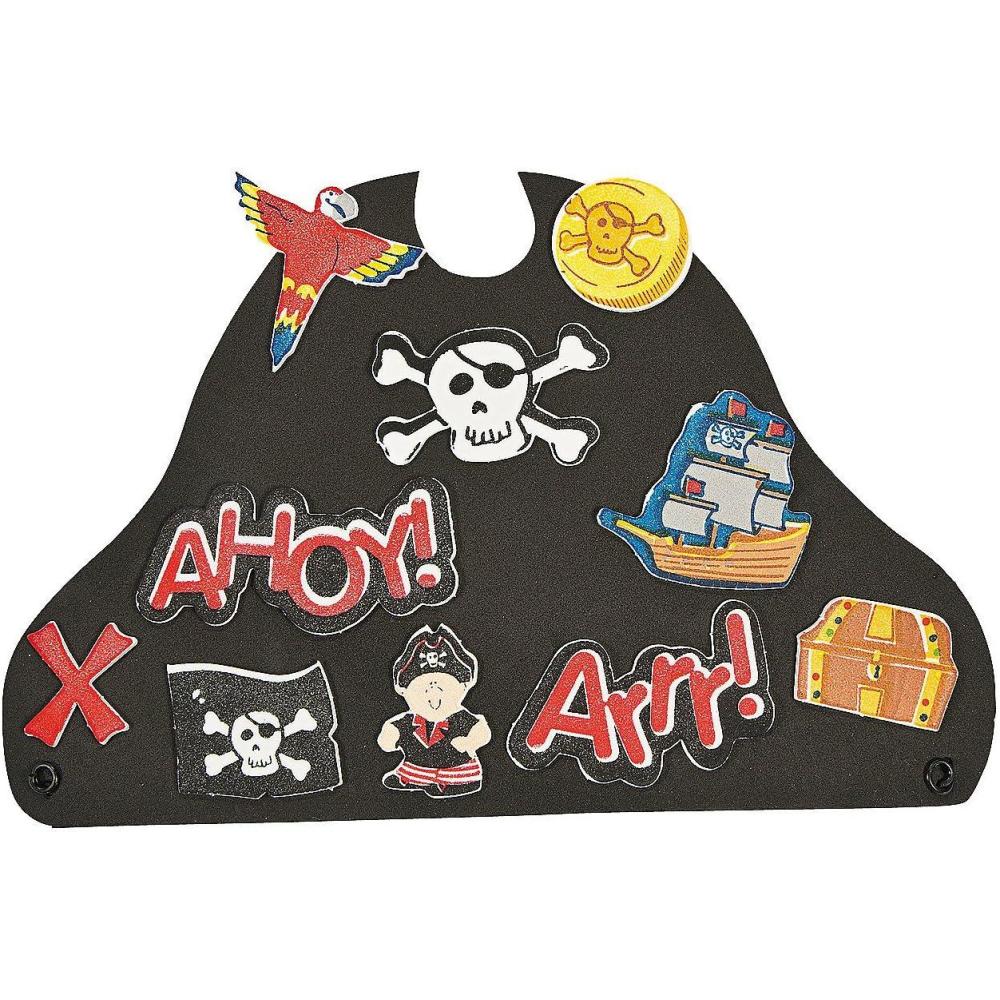 image:imageFun Express Fabulous Foam Black Pirate Hat Craft Kit for Kids Fun Pirate Hats Perfect for Parties School Projects or Themed Events 12 Pieces