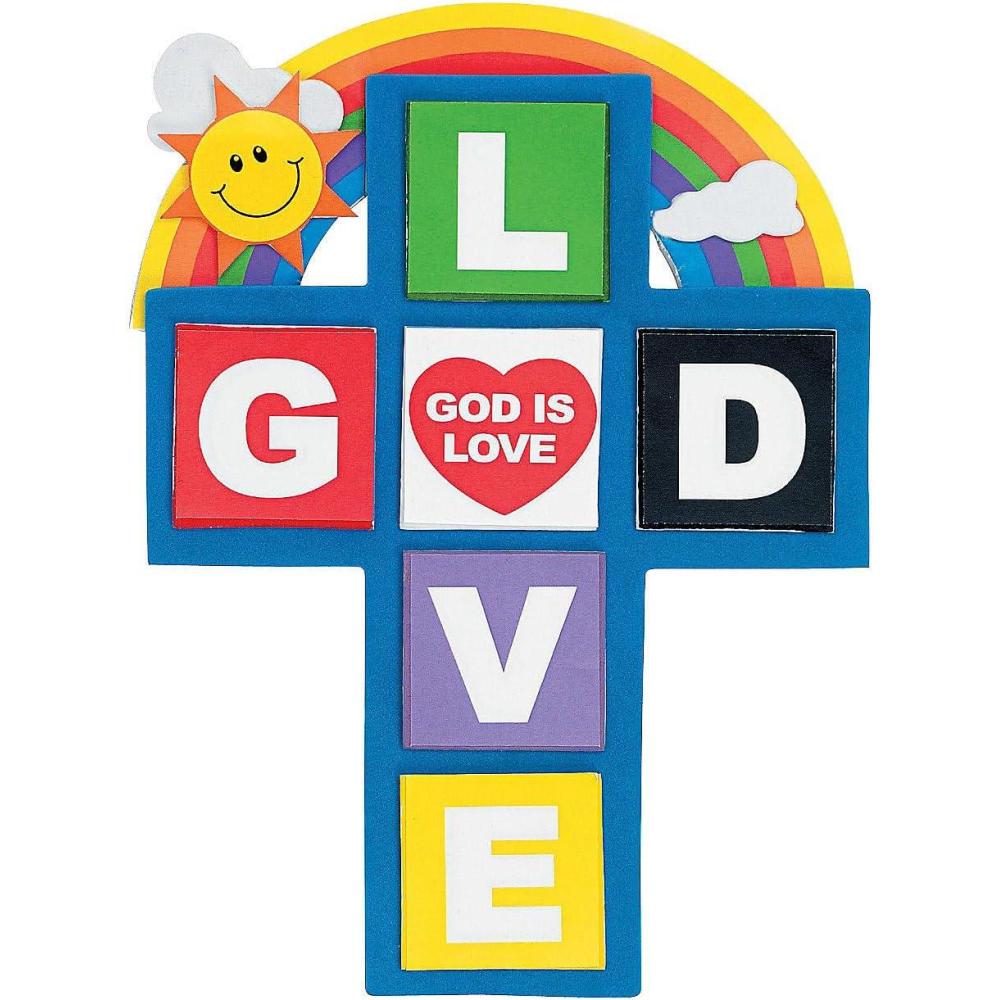 image:imageFun Express God is Love Cross Magnet Craft Kit  Crafts for Kids and Fun Home Activities  VBS Vacation Bible School SuppliesDecor