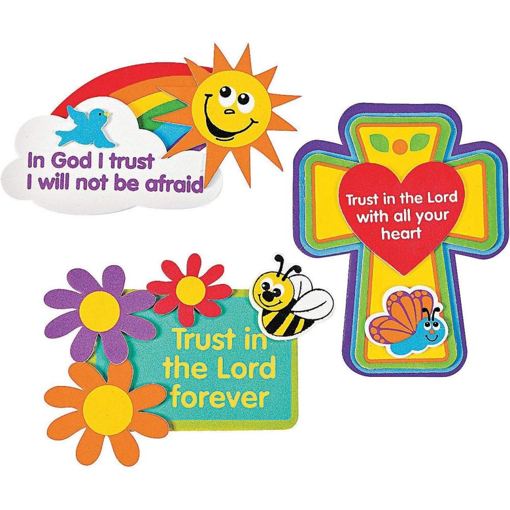 image:imageFun Express Trust in The Lord Magnet Craft Kit Religious DIY Craft for Sunday School Easter Activities Church Groups amp Special Occasions Ideal for Kids amp Family Fun 12 Pieces