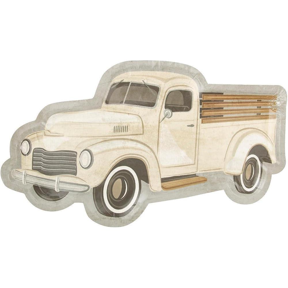 image:imageFun Express Vintage TruckShaped Paper Dessert Plates for Boys Kids Birthday Party Supplies Construction  8 PiecesLarge