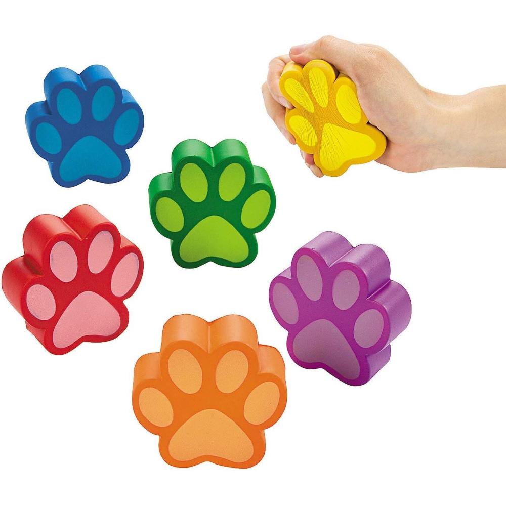 image:imagePaw Shaped Squishy Toys Set of 12 Great for Dog Party Favors and Birthday Supplies