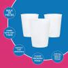 Fun Express 12 oz Frosted Plastic Cups 50 Pack – Heavy Duty Reusable Stadium Cups for Wedding Birthday Party | Clear Frost Flex Design |Shatterproof Cocktail Bar Drinkware Bulk Set