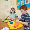 Fun Express 14 1/2″ x 10 3/4″ Bright Colors Cool Plastic Craft Trays – 6 Trays – Classroom and Home Craft and Art Supplies, DIY Painting, Sand and Other Projects – Easy Clean Mess Free