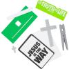 Fun Express 3D Jesus is The Way Craft Kit – Interactive Faith-Based Craft for Kids Perfect for Vacation Bible School 2024 – Church Events Religious Activities – Engaging & Educational – 12 Pieces