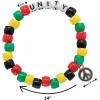 Fun Express African Unity Pony Bead Bracelet CK-12 – Craft Kits – 12 Pieces