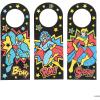 Fun Express Color Your Own Fuzzy Superhero Door Knob Hanger – Makes 24 – Crafts for Kids and Birthday Party Activities