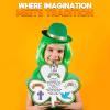 Fun Express Color Your Own Shamrock Trinity Cut Out – Crafts for Kids and Fun Home Activities – Green, Various Shades
